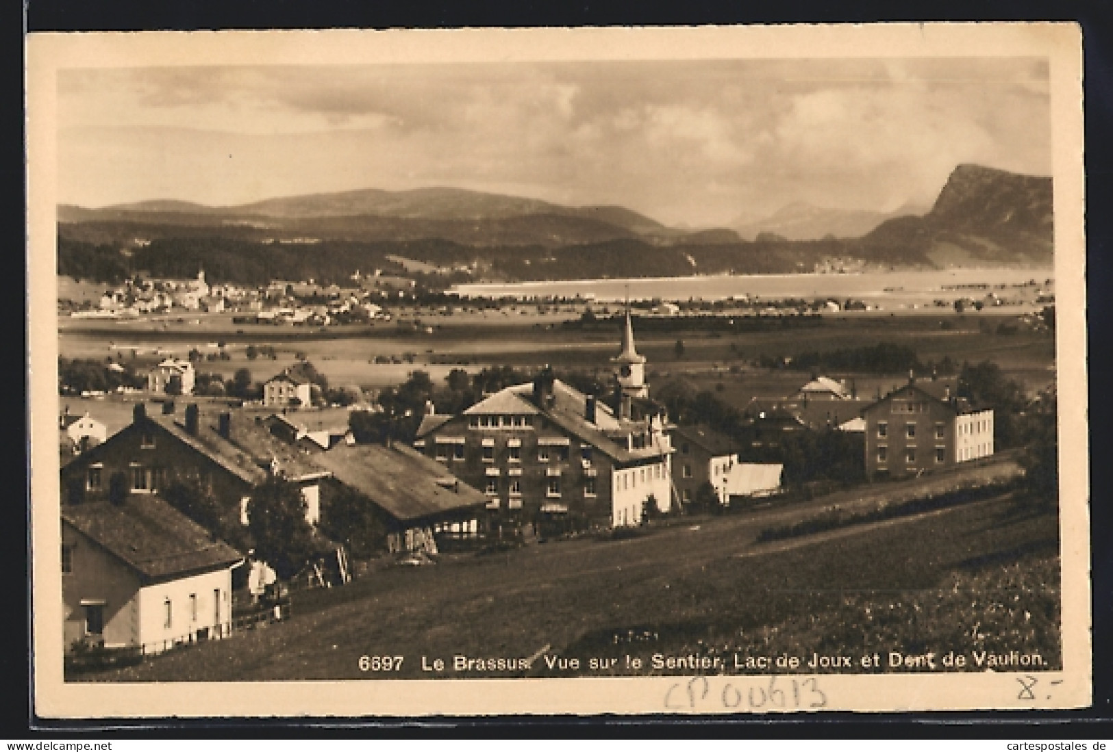 AK Le Brassus, Vue Sur Le Sentier, Lac De Joux Et Dent De Vaulion  - Vaulion