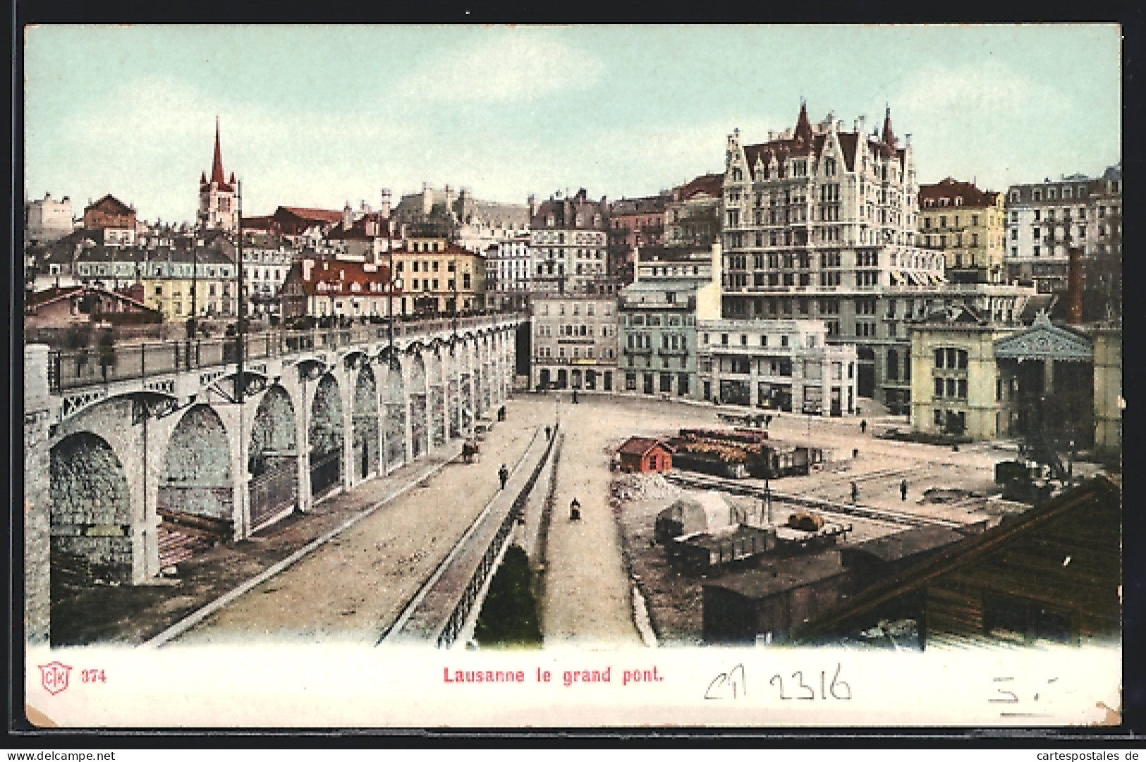 AK Lausanne, Le Grand Pont  - Lausanne