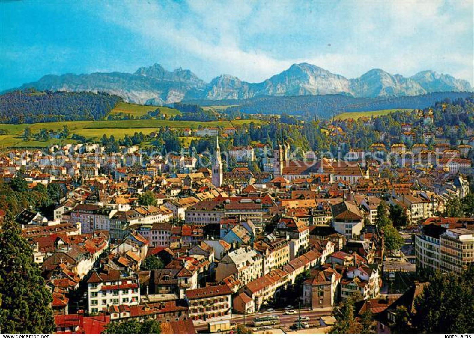 13004037 St Gallen SG Altstadtblick Mit Saentis St Gallen SG - Autres & Non Classés