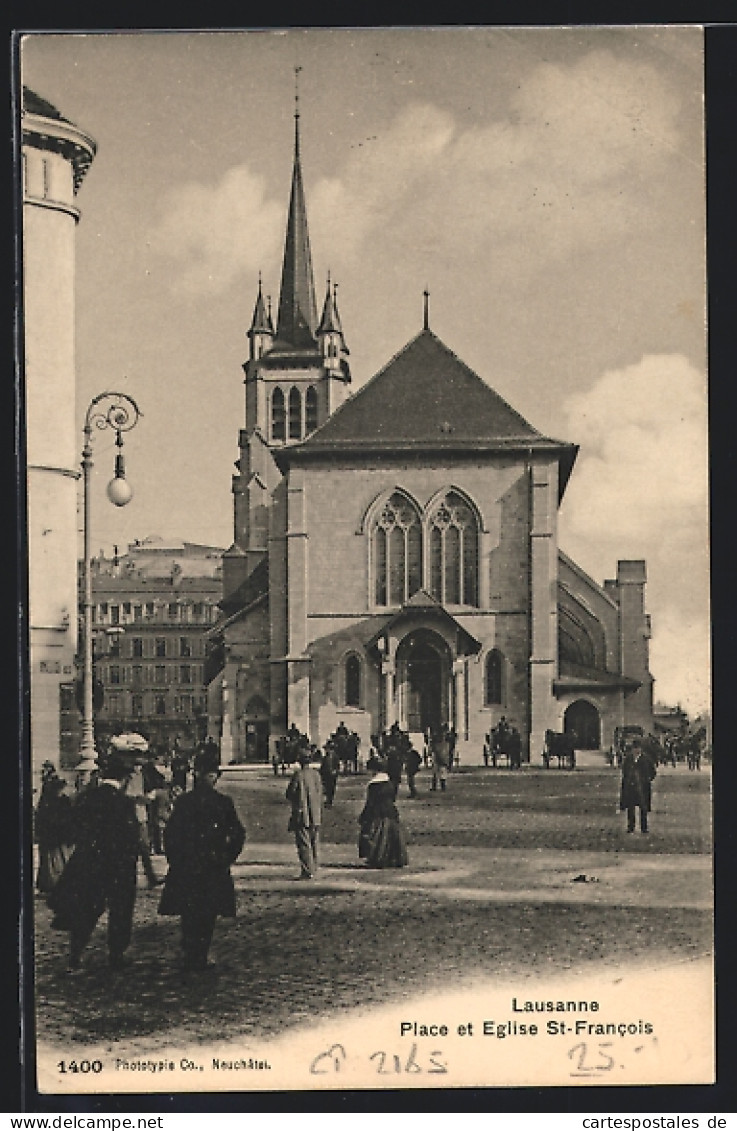 AK Lausanne, Place Et Eglise St-Francois  - Lausanne