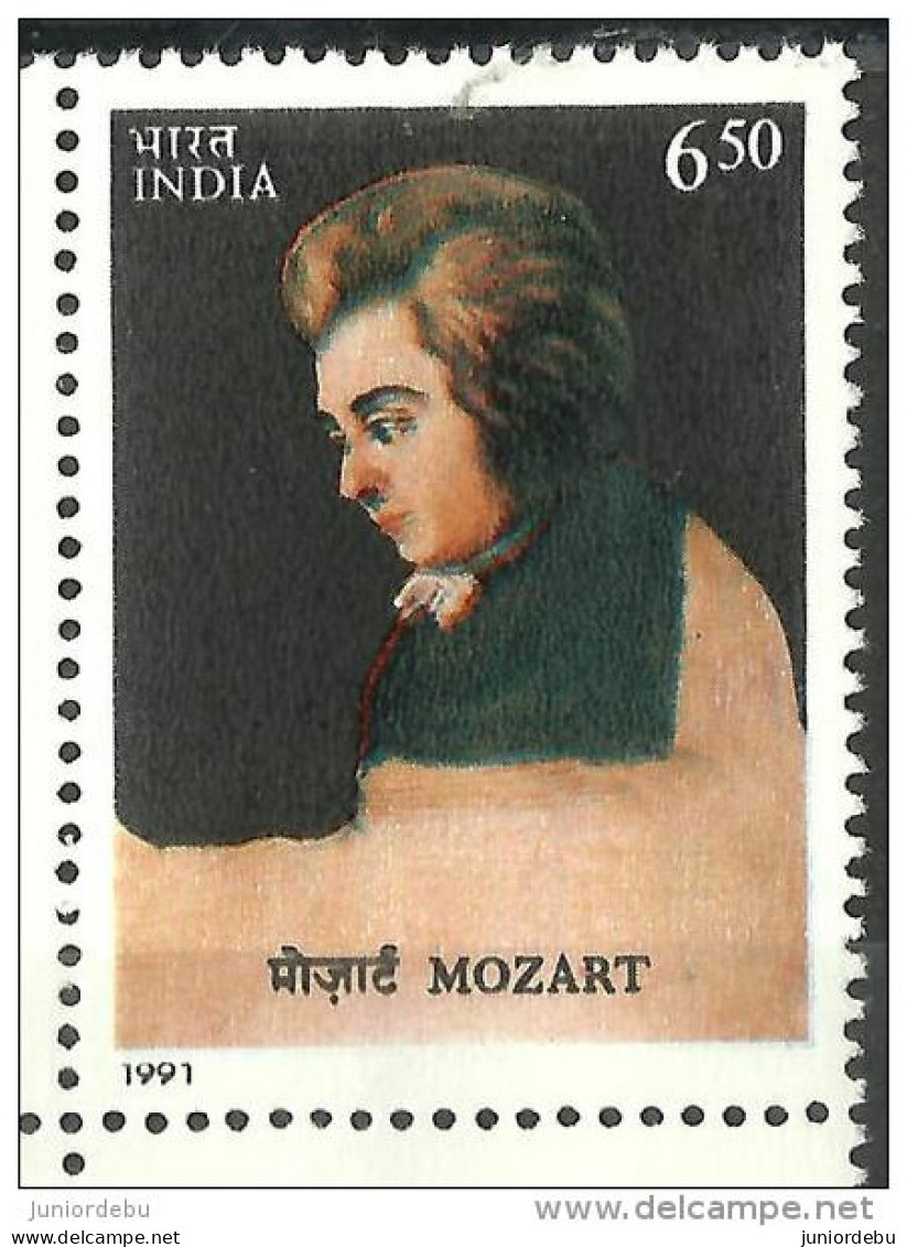 India -1991 - Mozart  -  MNH. (Music Composer ) ( OL 10/07/2013 ) - Unused Stamps