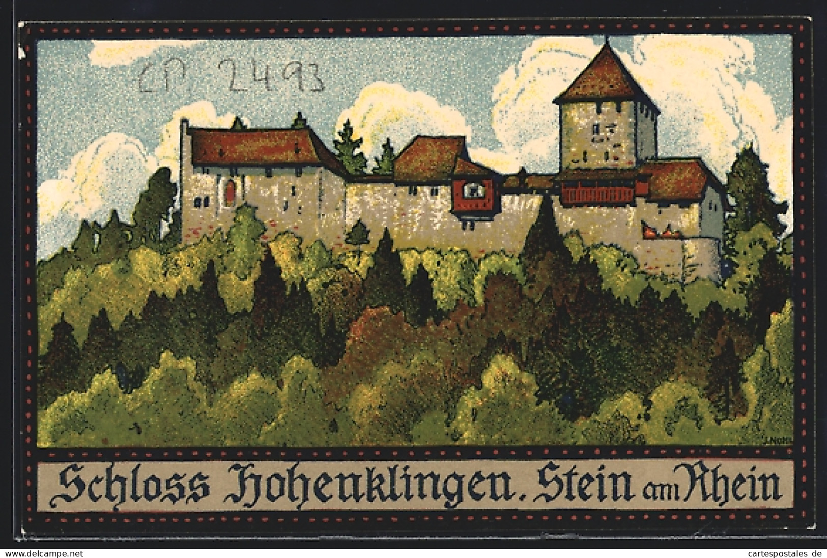 Steindruck-AK Sign. Nohl: Stein Am Rhein, Schloss Hohenklingen  - Stein Am Rhein