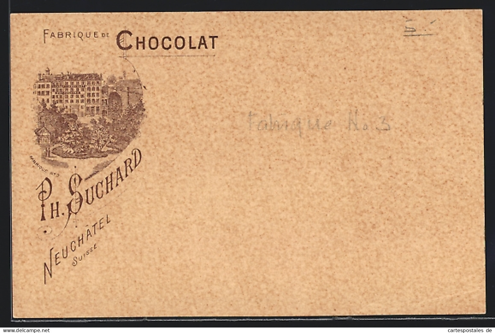 Künstler-AK Neuchatel, Fabrique De Chocolat No. 3 Ph. Suchard  - Sonstige & Ohne Zuordnung