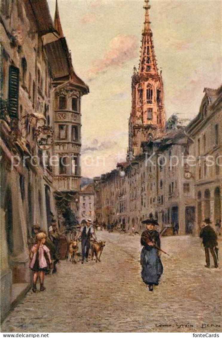 12995117 Bern BE Kesslergasse Mit Muenster Kuenstlerkarte Bern - Other & Unclassified