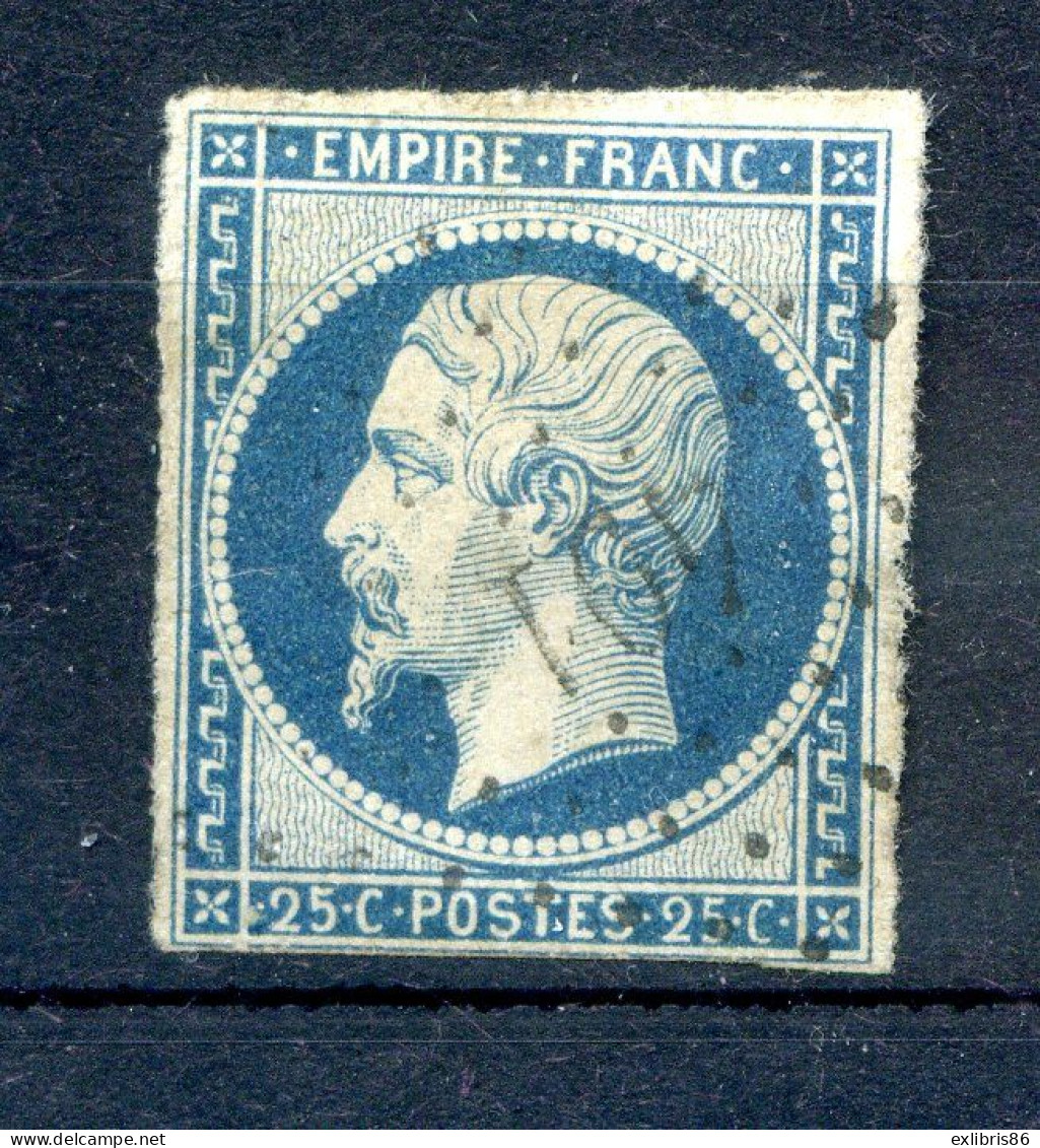 060524 TIMBRE FRANCE N° 15   Sans Clair , 4 Marges PC 491   BOURGONE - 1853-1860 Napoleon III