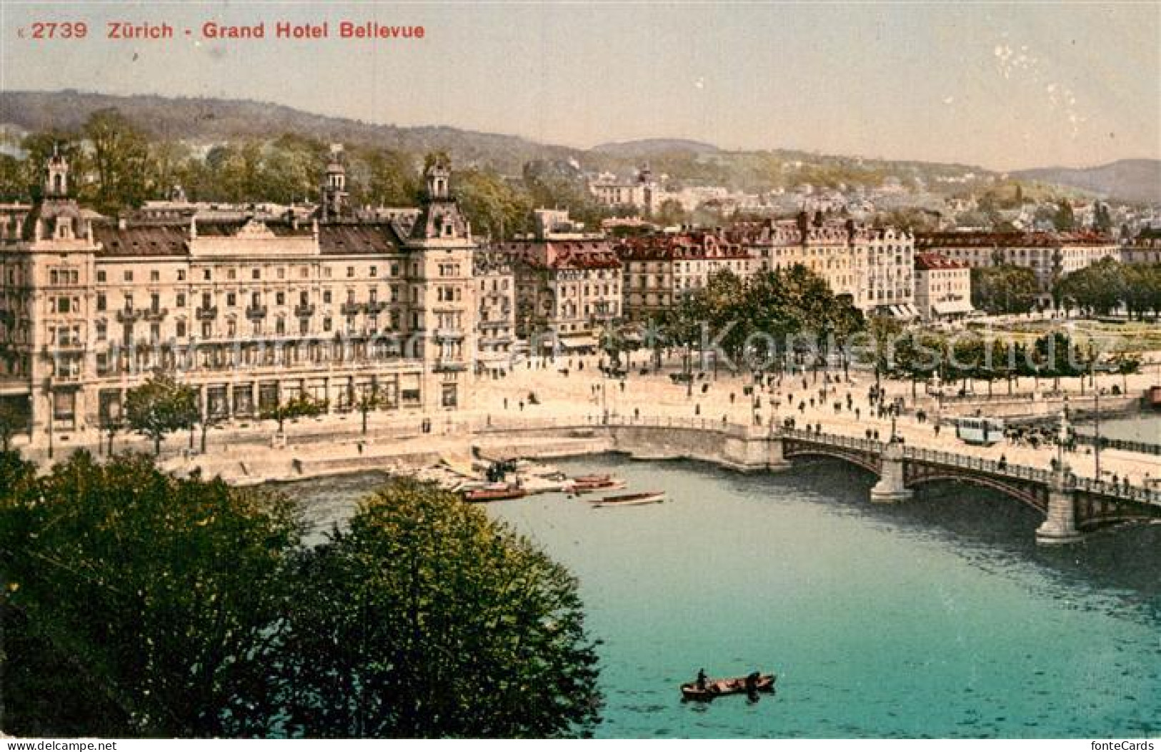 12995077 Zuerich ZH Grand Hotel Bellevue Limmat Bruecke Zuerich - Autres & Non Classés