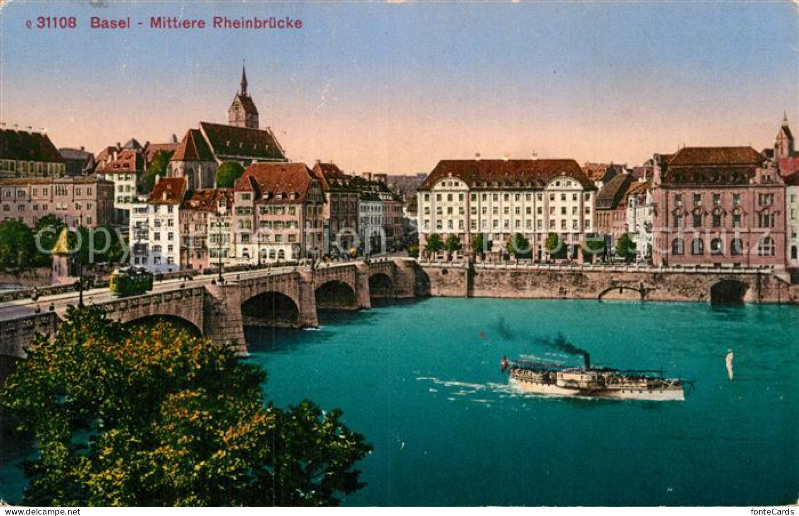 12994677 Basel BS Mittlere Rheinbruecke Dampfer Basel BS - Altri & Non Classificati