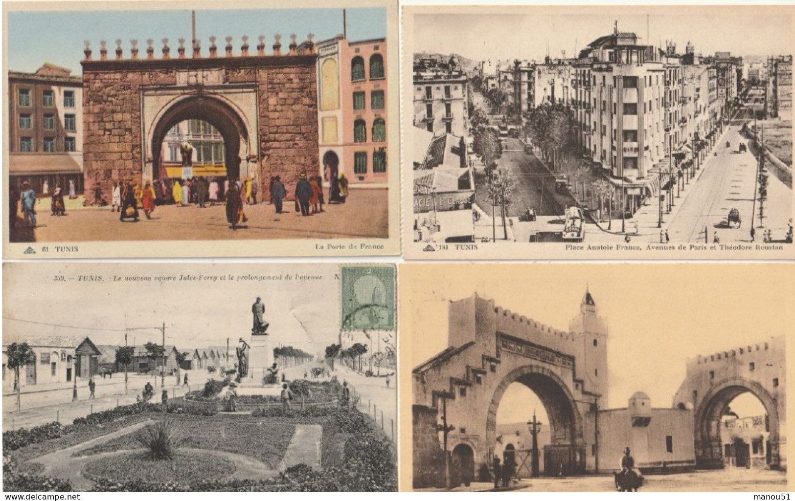 Tunisie - TUNIS - Lot De 8 CPA - Tunisia