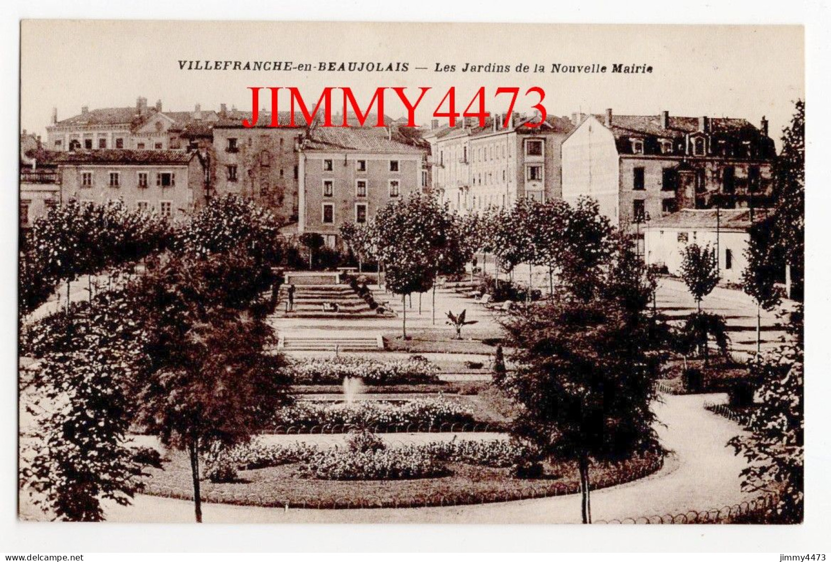CPA - VILLEFRANCHE-en-BEAUJOLAIS En 1936 - Les Jardins De La Nouvelle Mairie - Villefranche-sur-Saone