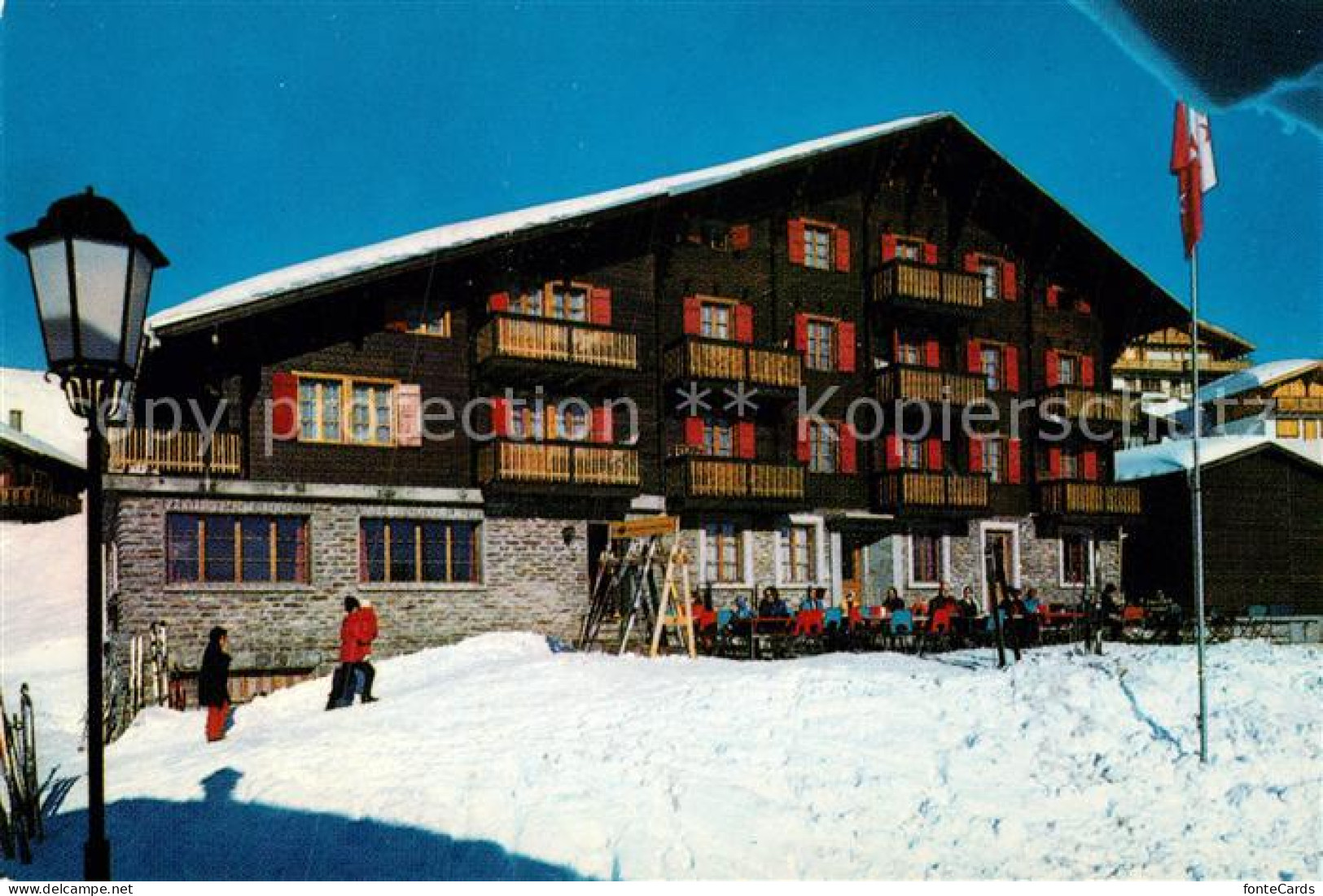 12984667 Bettmeralp VS Hotel Aletsch Wintersportplatz Alpen Neujahrskarte Bettme - Altri & Non Classificati