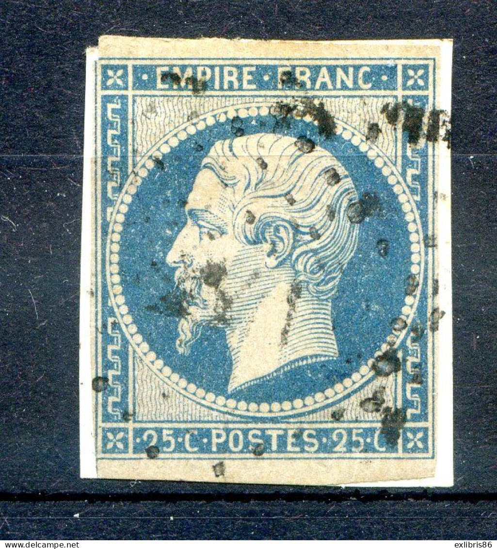 060524 TIMBRE FRANCE N° 15   Sans Clair , 4 Marges  Sur Fragment - 1853-1860 Napoléon III