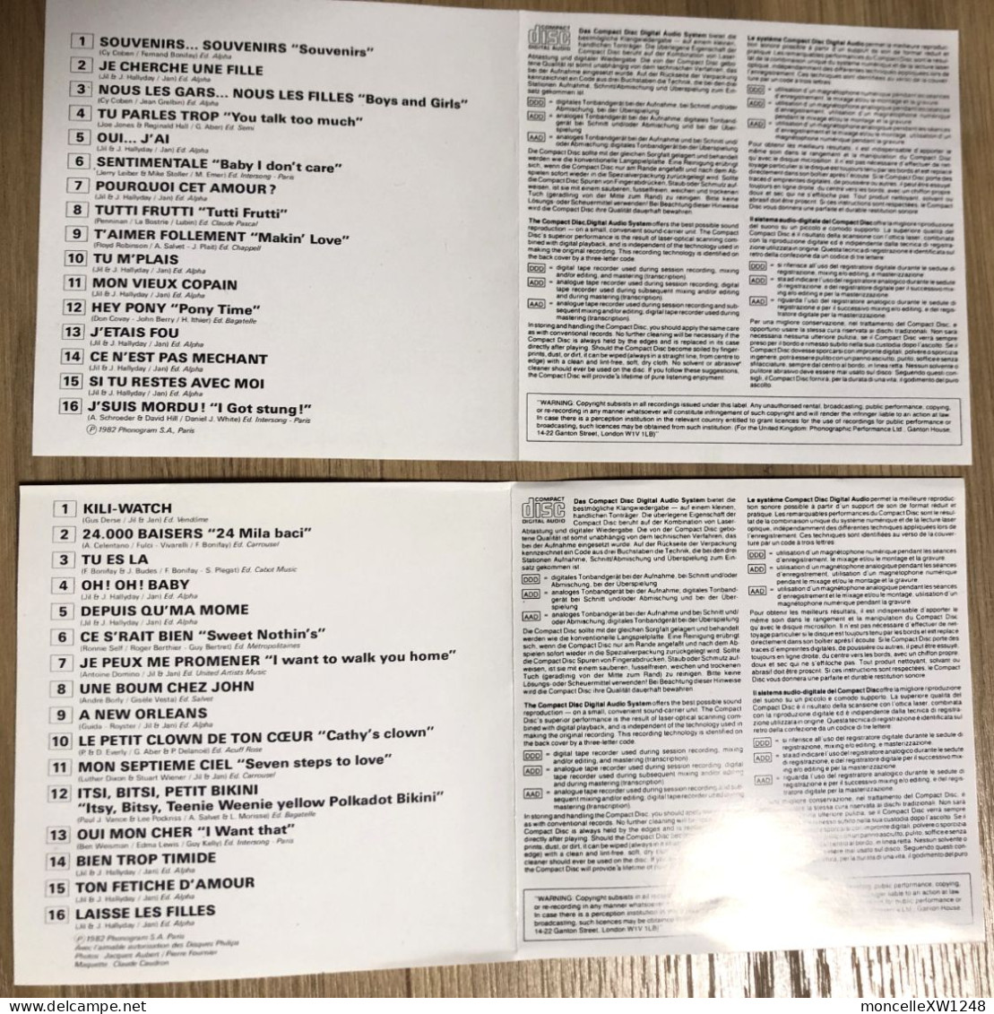 Johnny Hallyday - Double CD Ses 32 Premières Chansons Version 82 (1982) - Collections Complètes