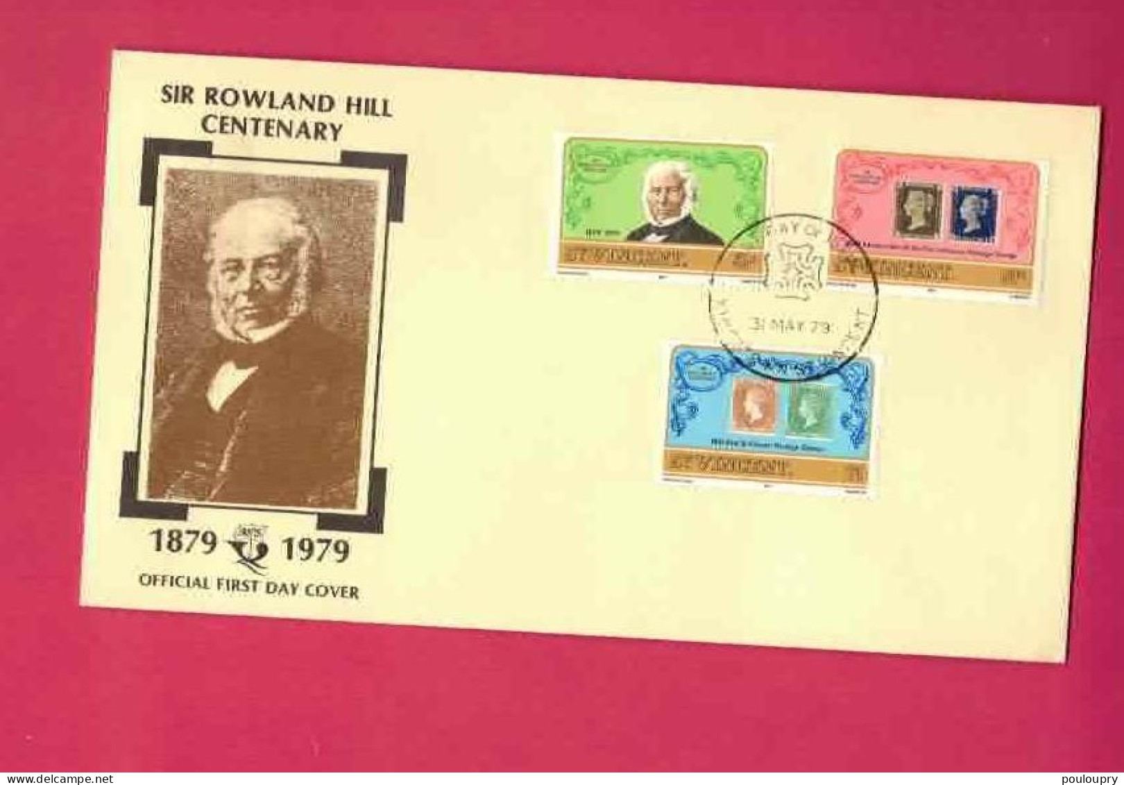 FDCde 1979 De Saint-Vincent - Sir Rowland Hill - Briefmarken Auf Briefmarken