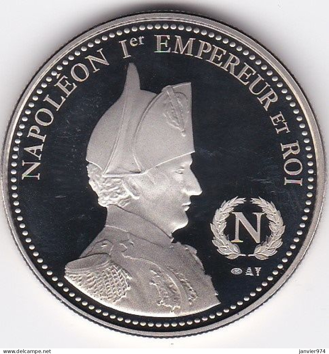 Medaille Colorisée . Napoleon I. Bataille D'Austerlitz  2 Décembre 1805  En Cupronickel , Dans Sa Capsule , FDC - Autres & Non Classés