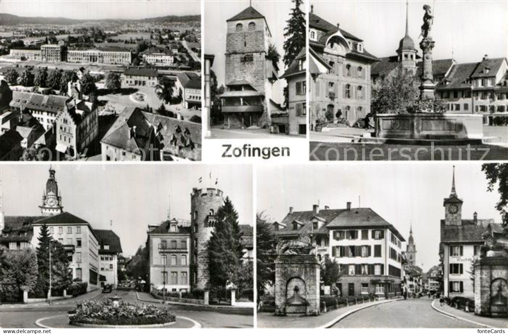 12978179 Zofingen Teilansichten Innenstadt Turm Brunnen Zofingen - Other & Unclassified