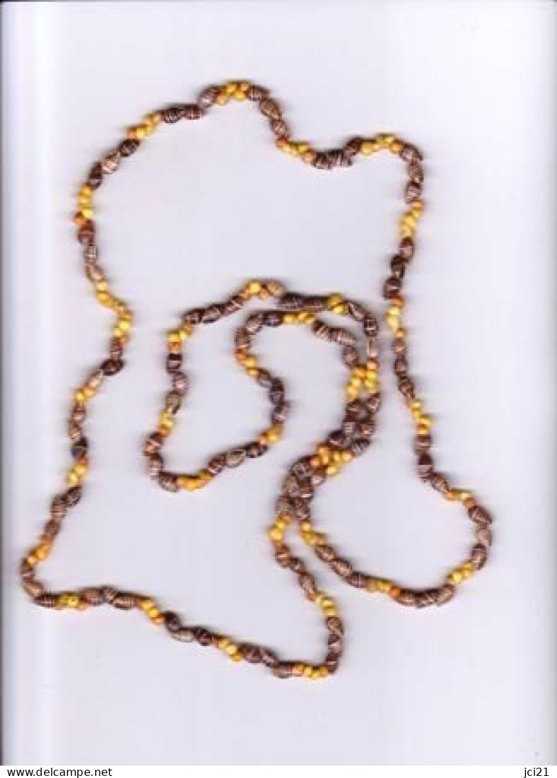 Collier De Coquillages De Polynésie Française TAHITI  _Dtahi31 - Schelpen