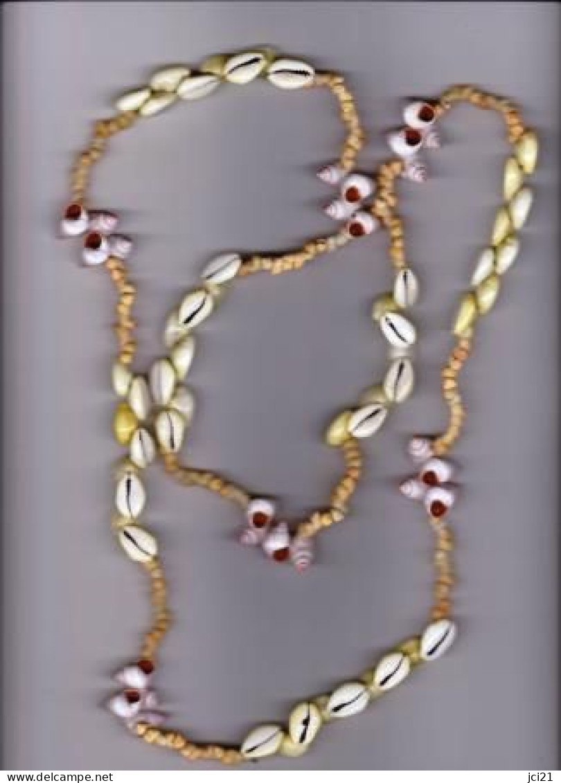 Collier De Coquillages De Polynésie Française TAHITI  _Dtahi27 - Muscheln & Schnecken