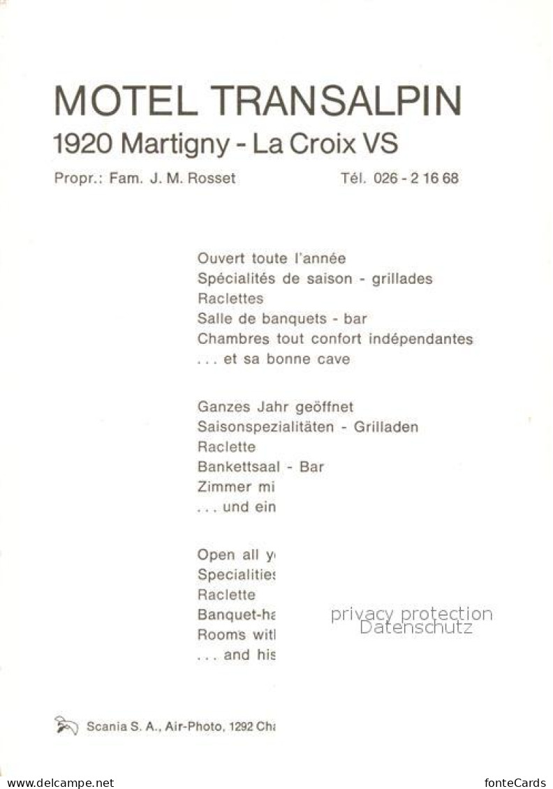 12962147 Martigny VS Motel Transalpin Fliegeraufnahme Martigny - Altri & Non Classificati