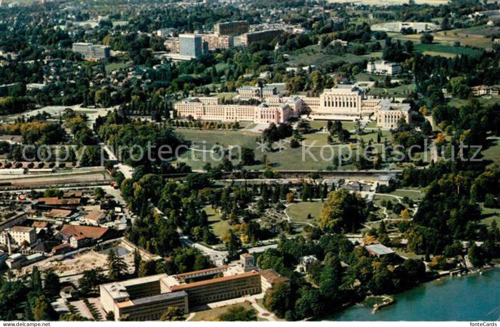 12956919 Geneve GE Bureau International Du Travail Et Palais Des Nations Vue Aer - Altri & Non Classificati