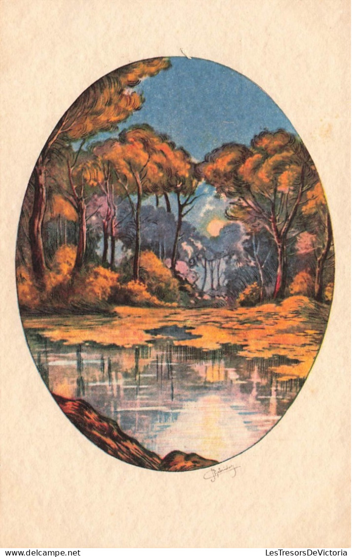 FANTAISIES - Le Soleil Reflétant Sa Lumière Dans L'étang  - Colorisé - Carte Postale Ancienne - Altri & Non Classificati