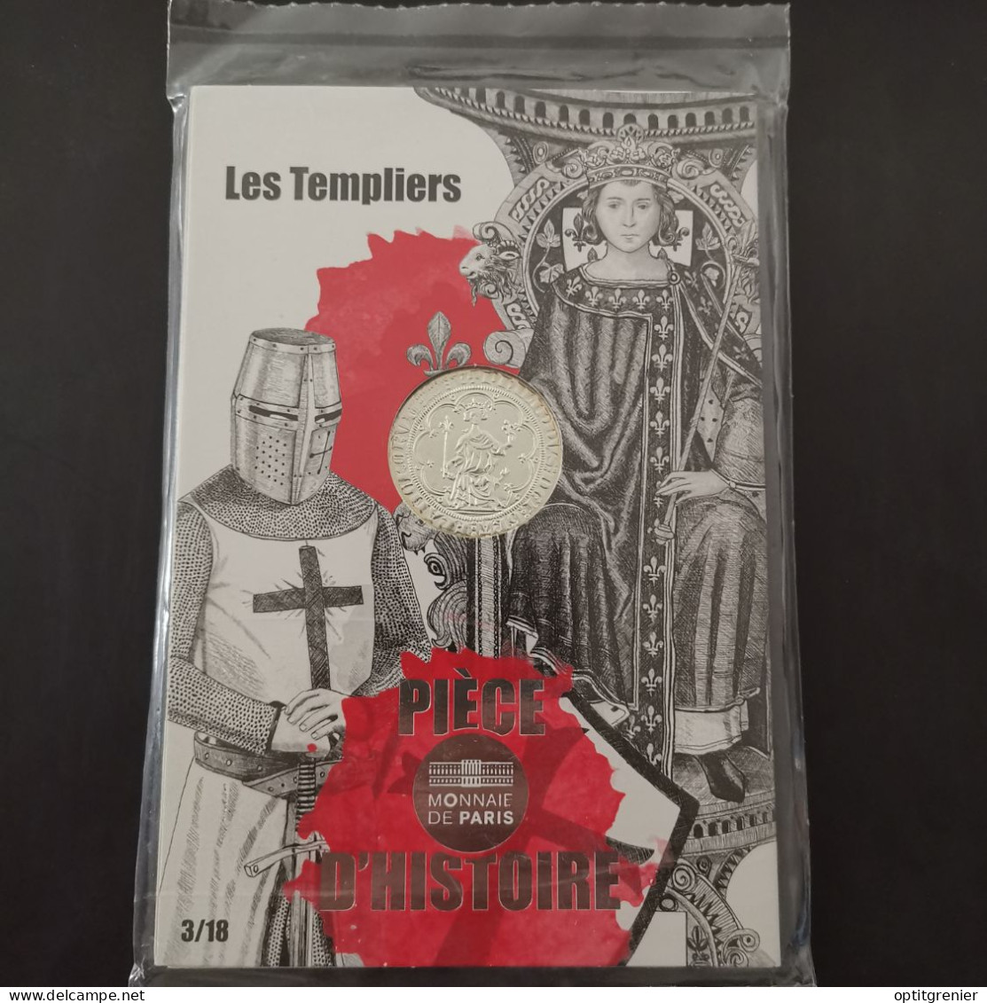 COFFRET 10 EURO ARGENT 2019 LES TEMPLIERS / PIECES D'HISTOIRE / FRANCE SILVER - Frankreich