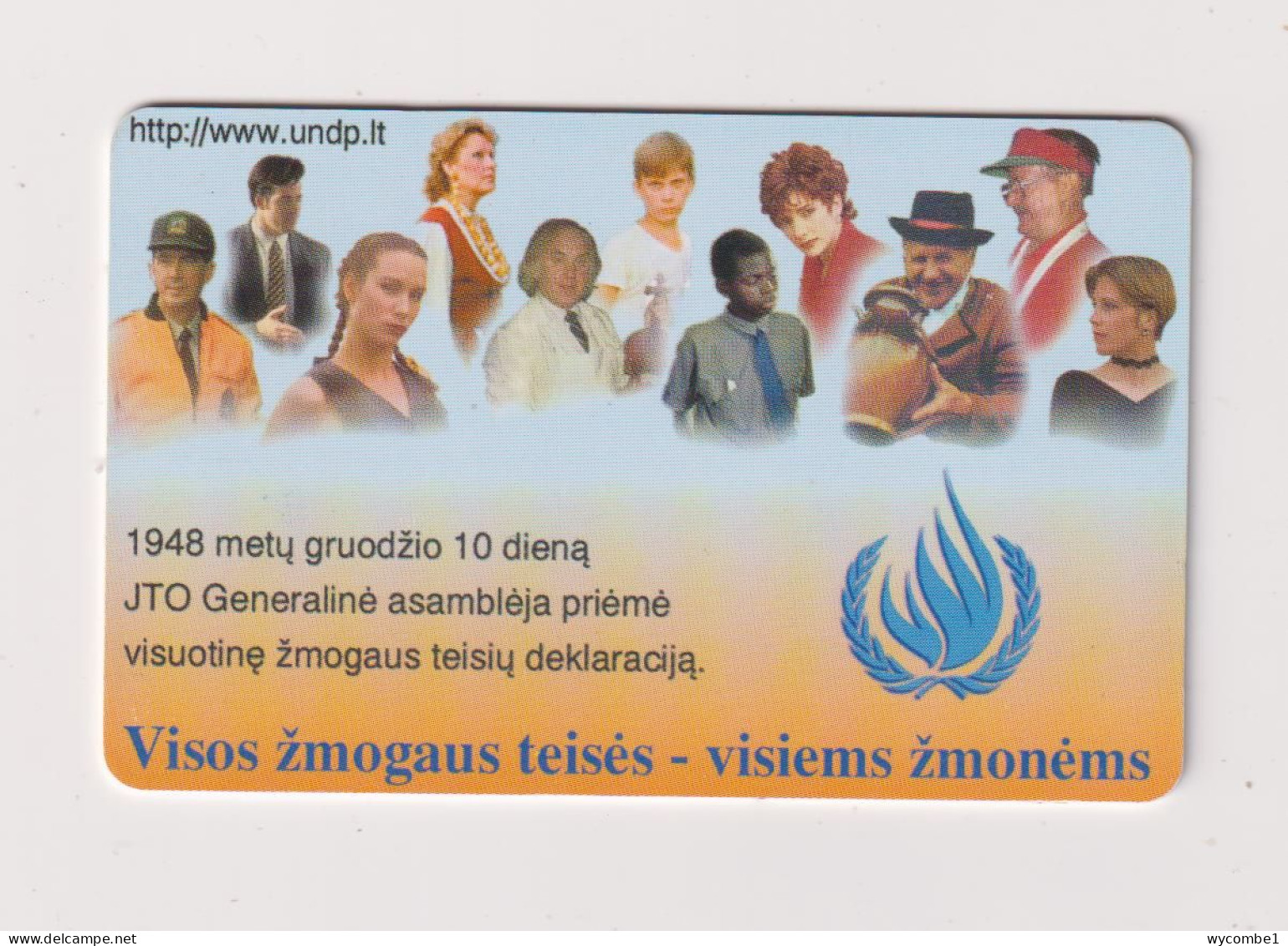 LITHUANIA - Human Rights Chip Phonecard - Lituania