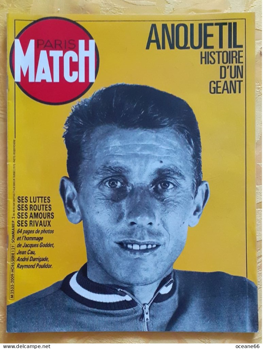 Paris Match Jacques Anquetil Hors Série Nombreuses Photos - Cycling