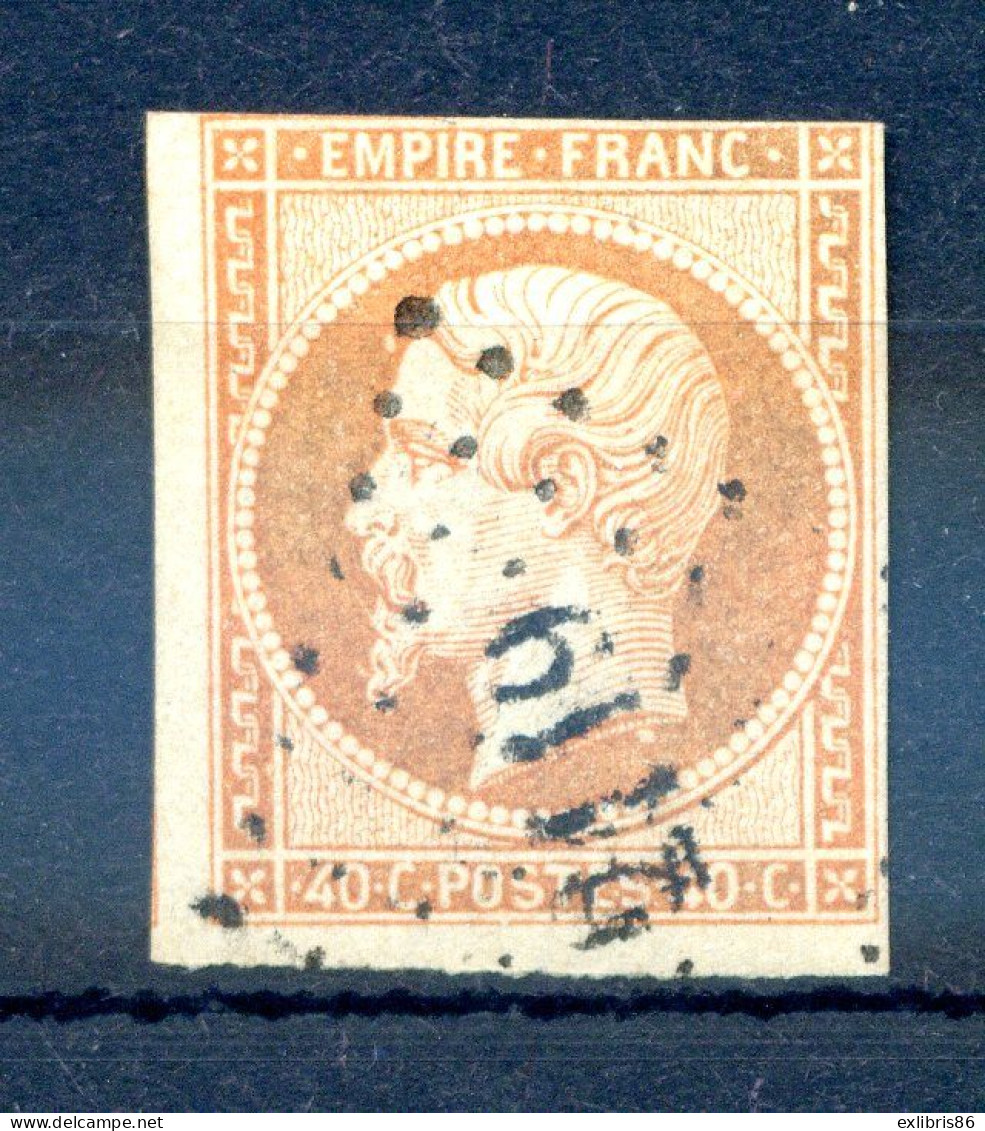 060524 TIMBRE FRANCE N° 16  Sans Clair ,4 Marges  PC 21119  MONTMIRAIL SUR MARNE - 1853-1860 Napoleone III