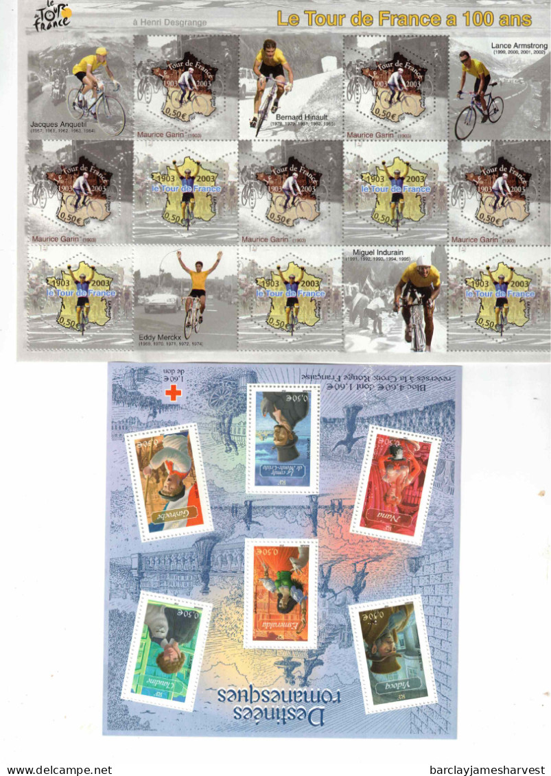 Timbres France En Euros Neuf** En Bloc Feuillets Et Individuels Faciale 0.41,0.45,0.46,0,50,0.69,0.75 - Ongebruikt