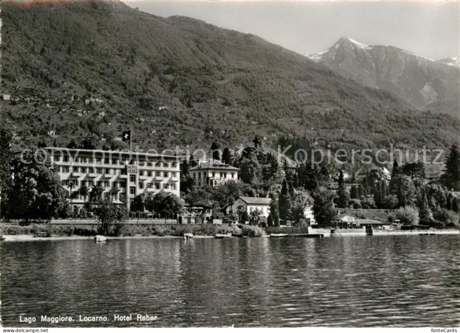 12944709 Locarno Lago Maggiore Hotel Reber Ansicht Vom See Aus Locarno - Andere & Zonder Classificatie