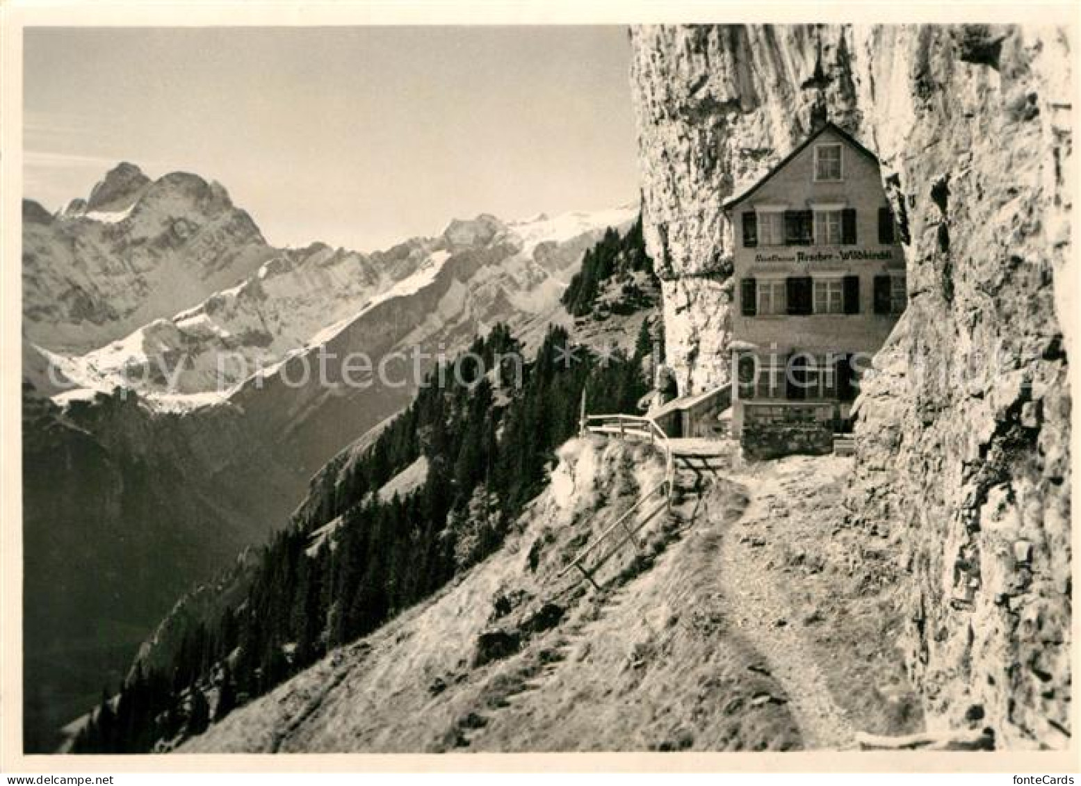 12941937 Aescher-Wildkirchli Berggasthaus Mit Altmann Alpstein Gebirgspanorama W - Autres & Non Classés