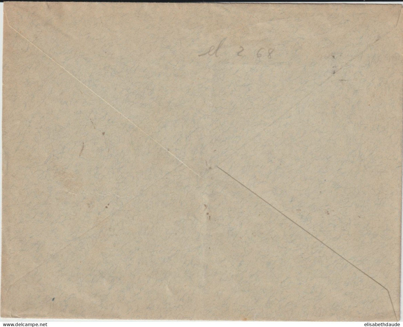1934 - ALSACE - CACHET AMBULANT KRUTH A MULHOUSE 1° (IND 7) ENVELOPPE => STRASBOURG - Poste Ferroviaire