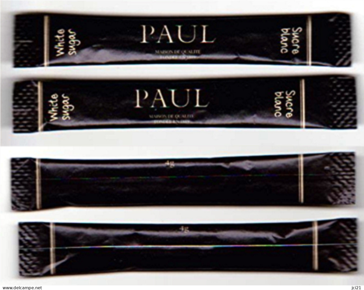 2 Sticks De Sucre -Sucre Blanc-White Sugar - " PAUL " (scan Recto-verso) [S046]_D365 - Sugars