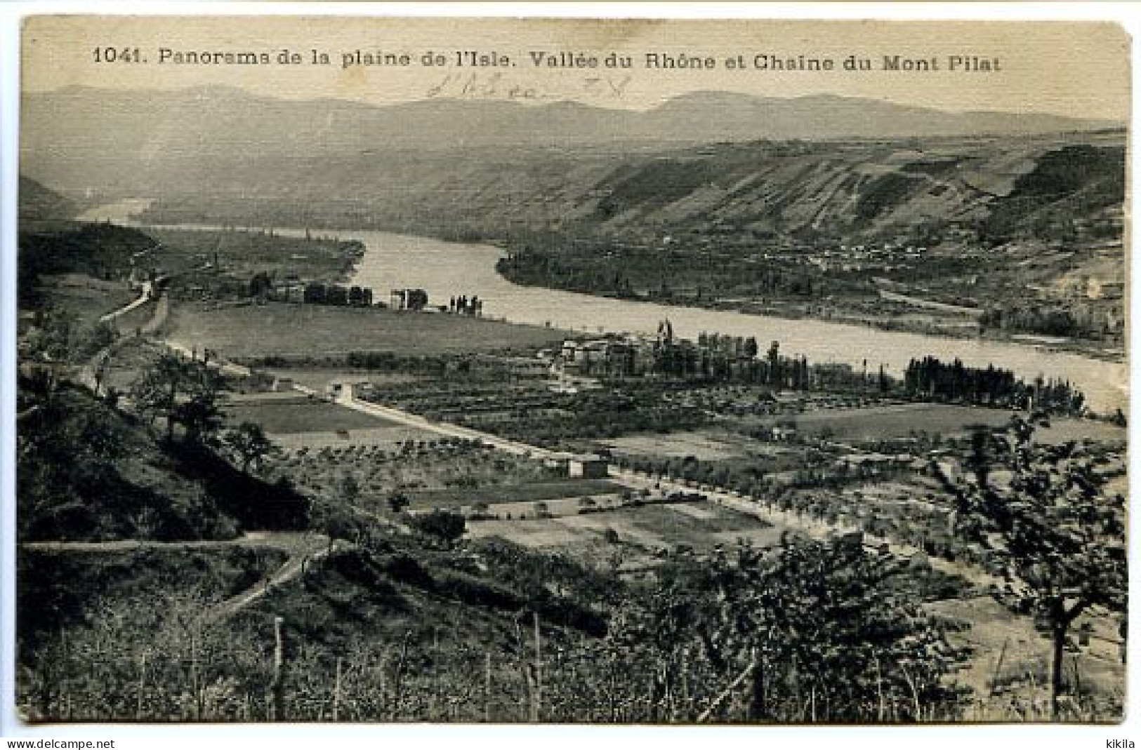 CPA 9 X 14 Isère Panorama De La Plaine De L'Isle. Vallée Du Rhône Et Chaîne Du Mont Pilat     Isle D'Abeau (?) - Sonstige & Ohne Zuordnung