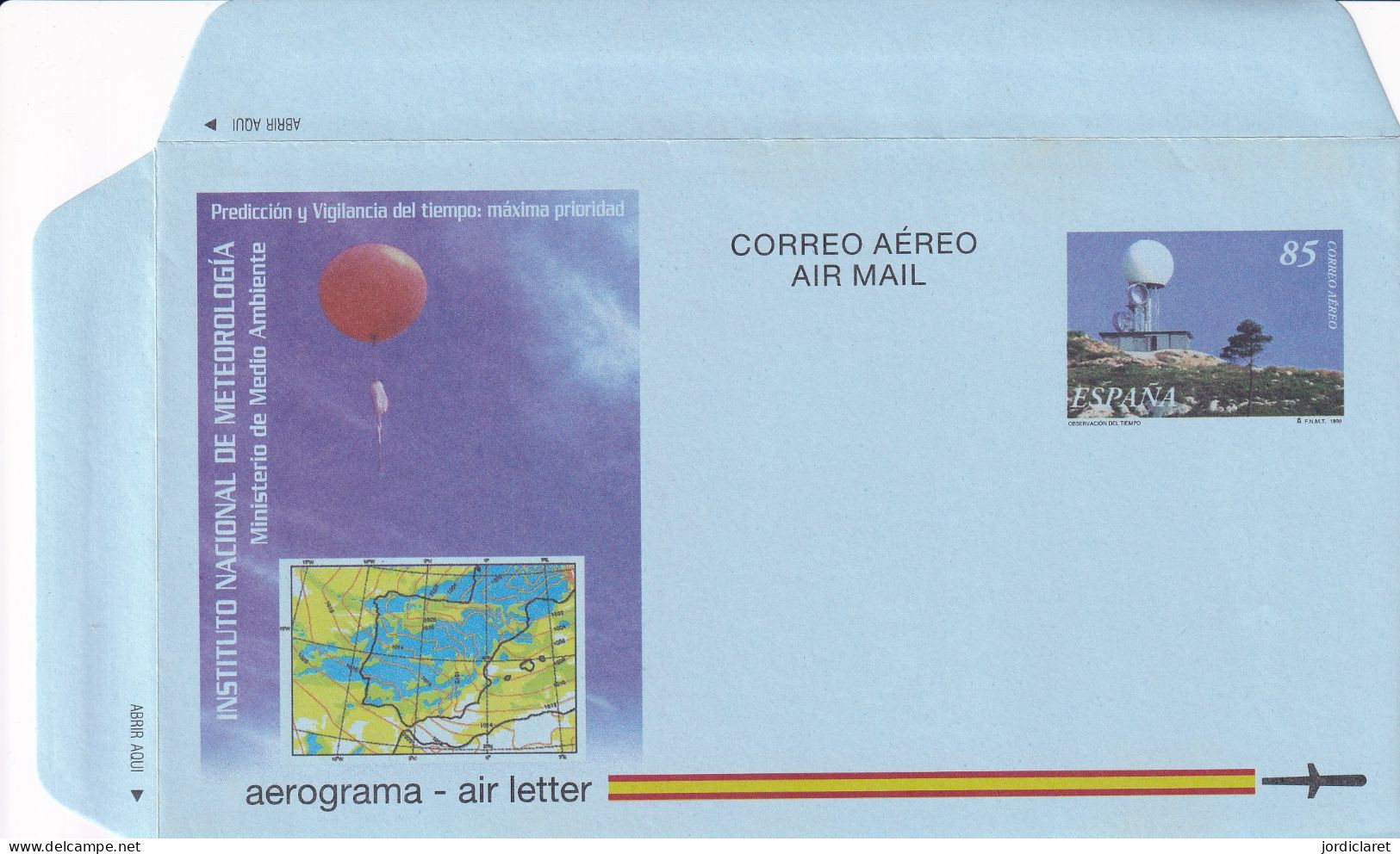 AEROGRAMME ESPAÑA - Klima & Meteorologie