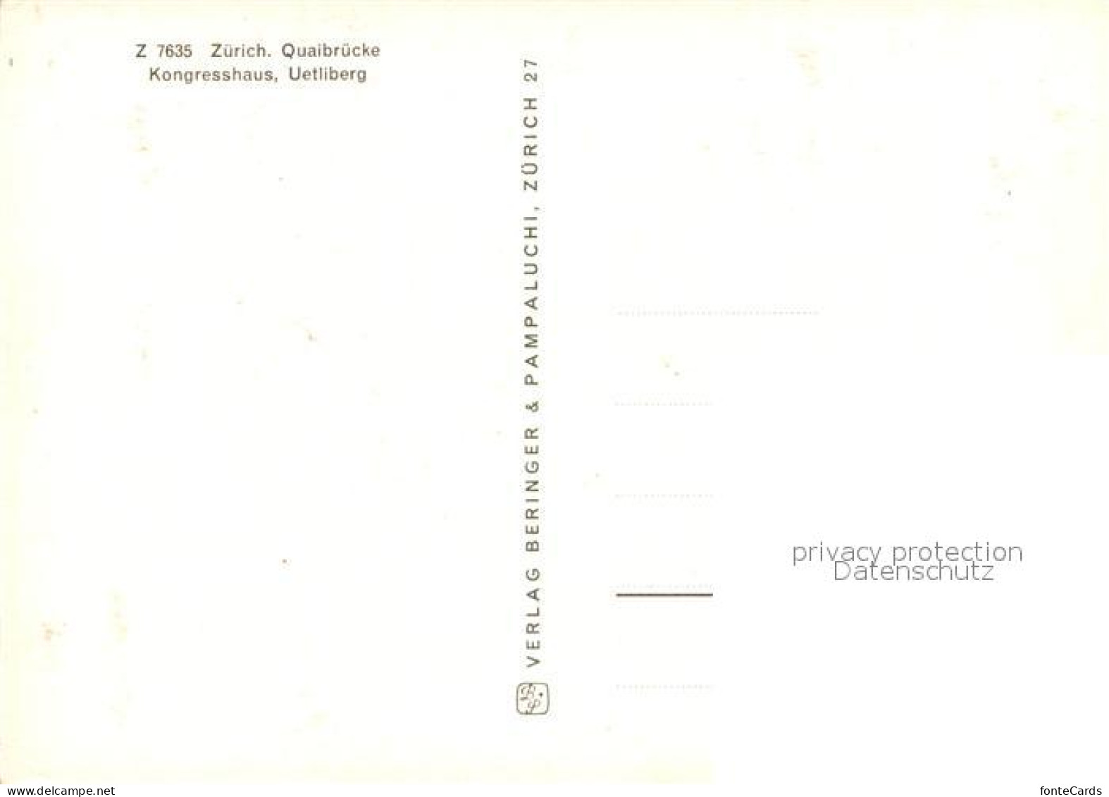 12931497 Zuerich ZH Quaibruecke Kongresshaus Uetliberg Zuerich - Altri & Non Classificati