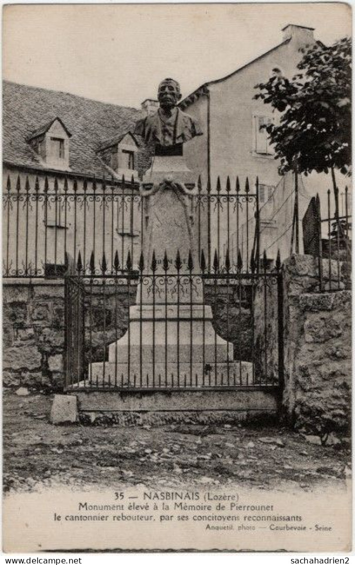 48. NABISNAIS. Monument élevé à La Mémoire De Pierrounet Le Cantonnier Rebouteur. 35 - Autres & Non Classés