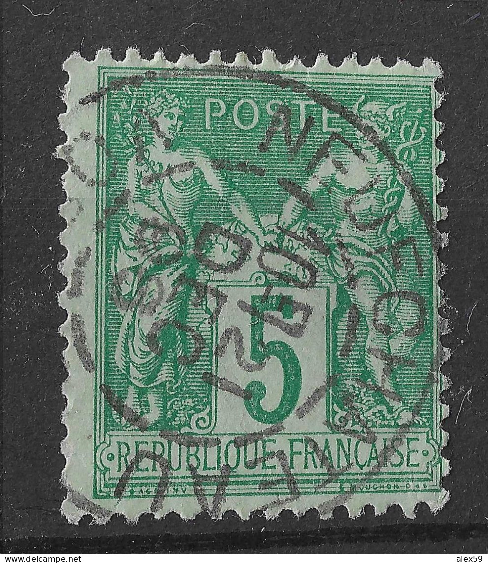 Lot N°11 N°75, Oblitéré Cachet à Date VOSGES, NEUF CHATEAU - 1876-1898 Sage (Tipo II)