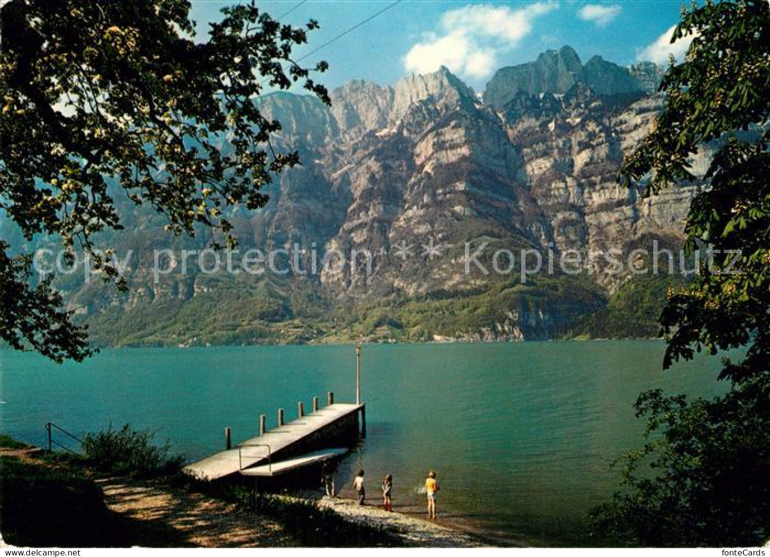 12926239 Murg Walensee Uferpartie Am See Steg Churfirsten Appenzeller Alpen Murg - Andere & Zonder Classificatie