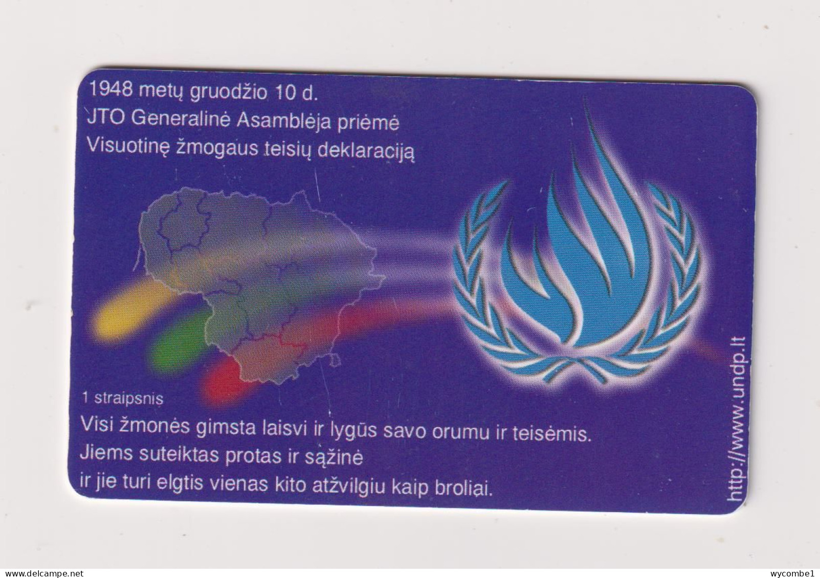 LITHUANIA - Human Rights Chip Phonecard - Lituanie