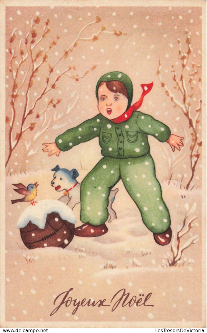 FETES - VOEUX - Joyeux Noël - Enfant Jouant Au Ballon - Colorisé - Carte Postale Ancienne - Other & Unclassified