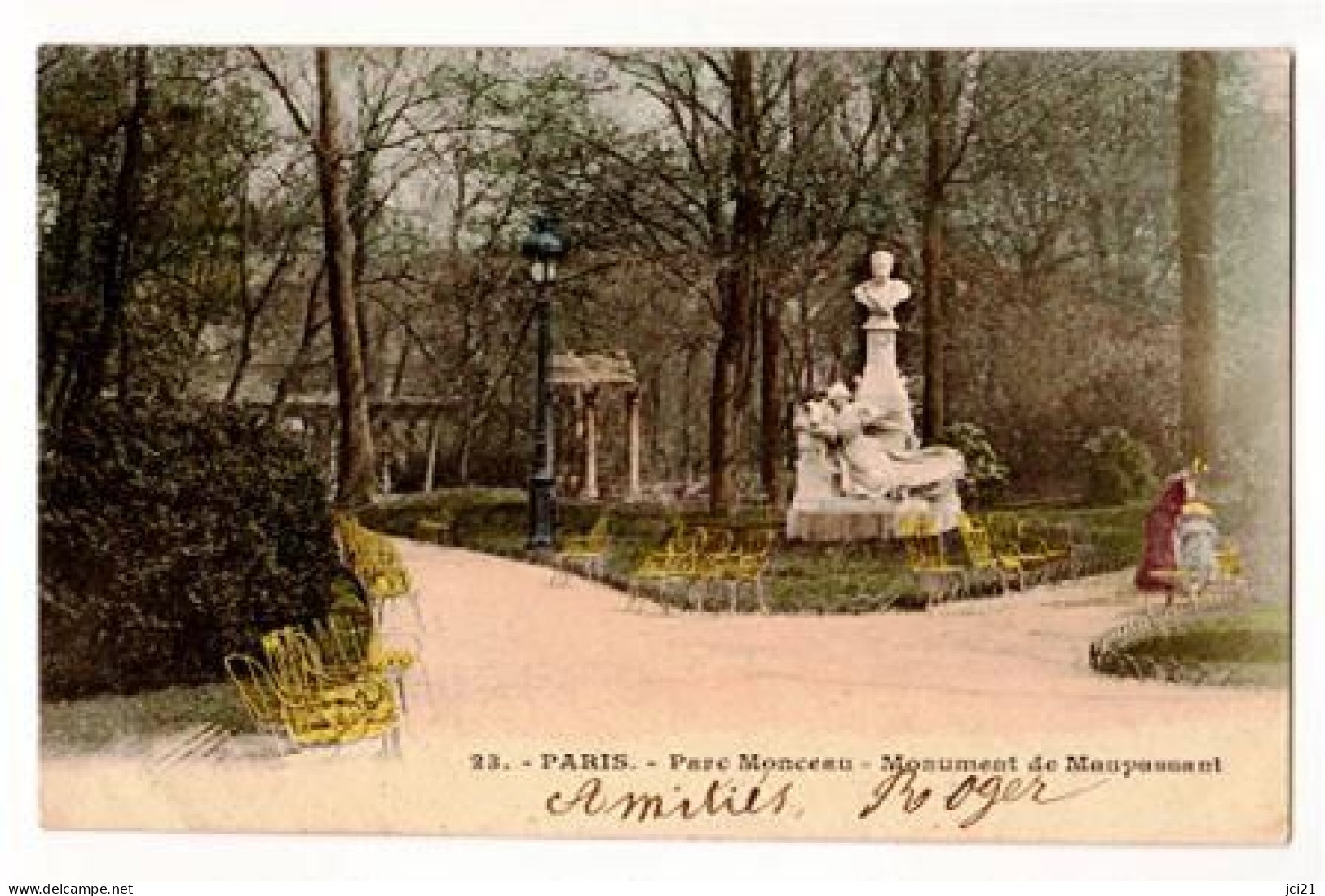 75 PARIS - " PARC MONCEAU - MONUMENT DE MAUPASSANT " (709)_CP333 - Standbeelden