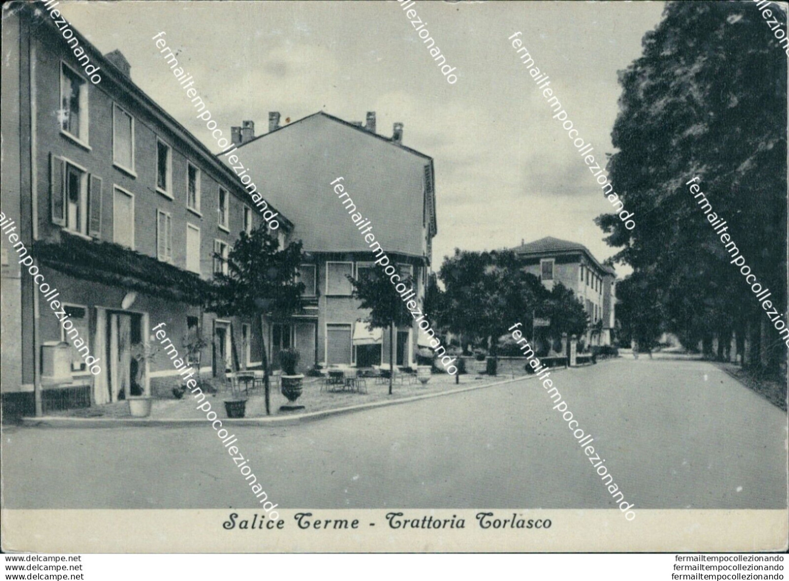 Bm135 Cartolina Salice Terme Trattoria Torlasco Provincia Di Pavia - Pavia