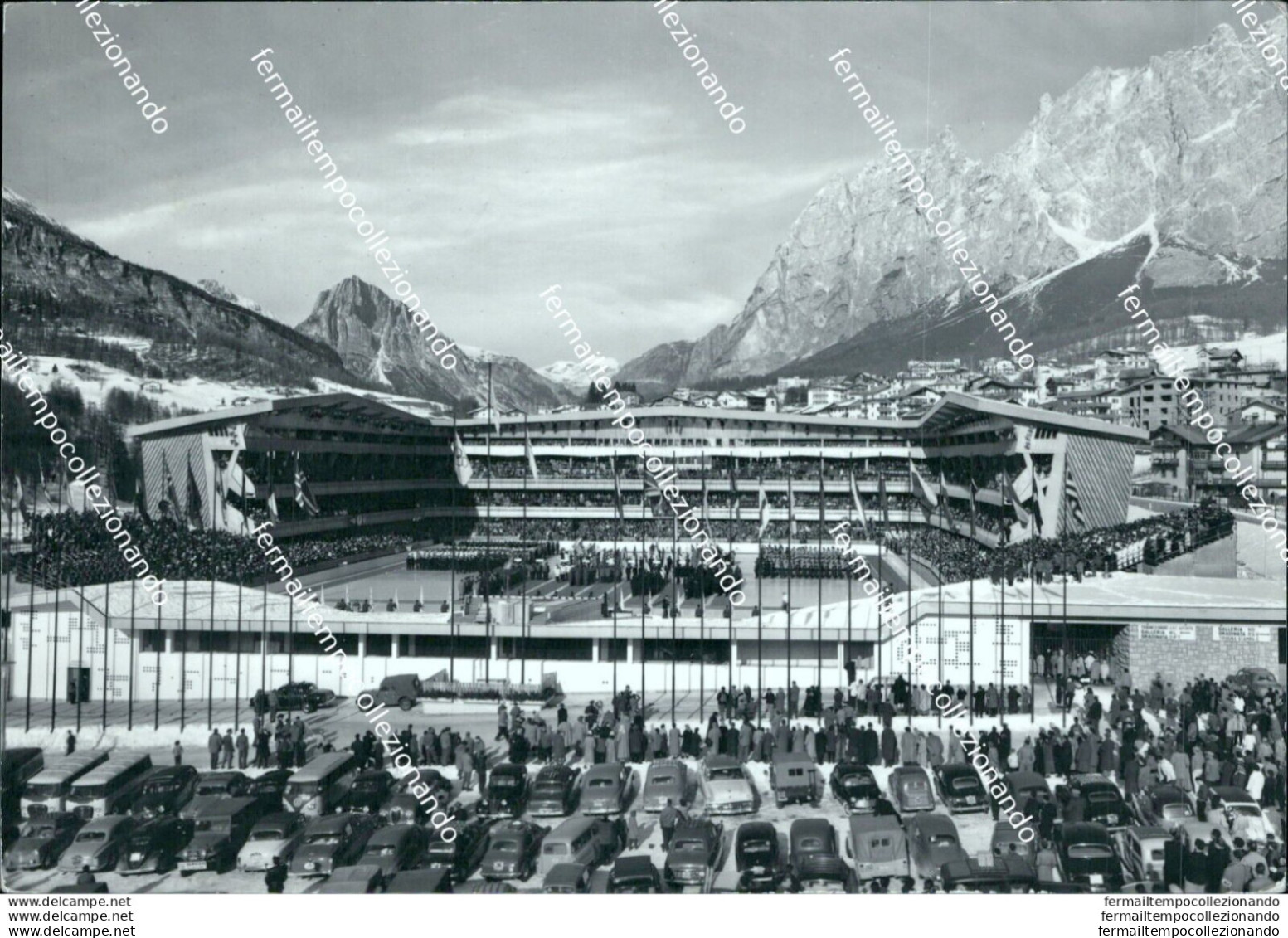 Bm235 Cartolina Cortina Stadio Olimpico Del Ghiaccio Belluno - Belluno