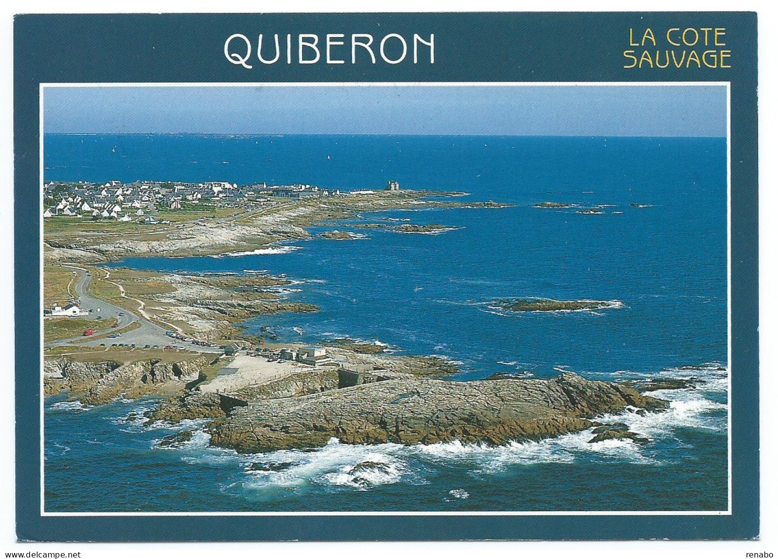 Quiberon 1999;Bretagna,insenature Marine,con Targhetta Di Saint Malo, Cartolina Per L' Italia. - Quiberon