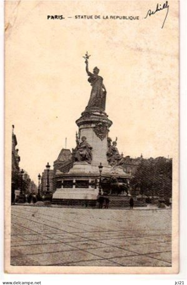 75 PARIS - " STATUE DE LA RÉPUBLIQUE " (804)_CP331 - Standbeelden