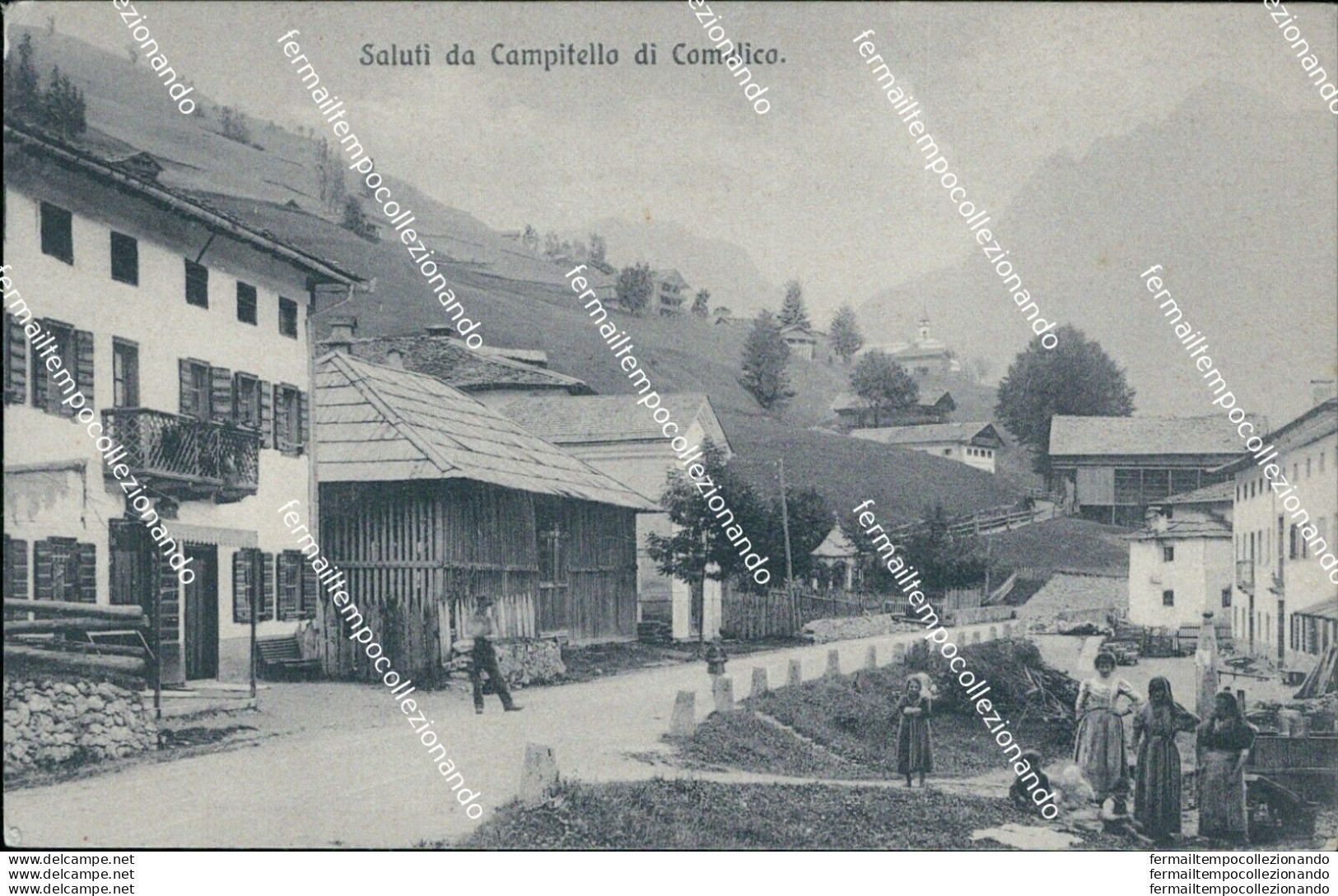 Bu12 Cartolina Saluti Da Campitello Di Comelico Provincia Di Belluno Veneto - Belluno