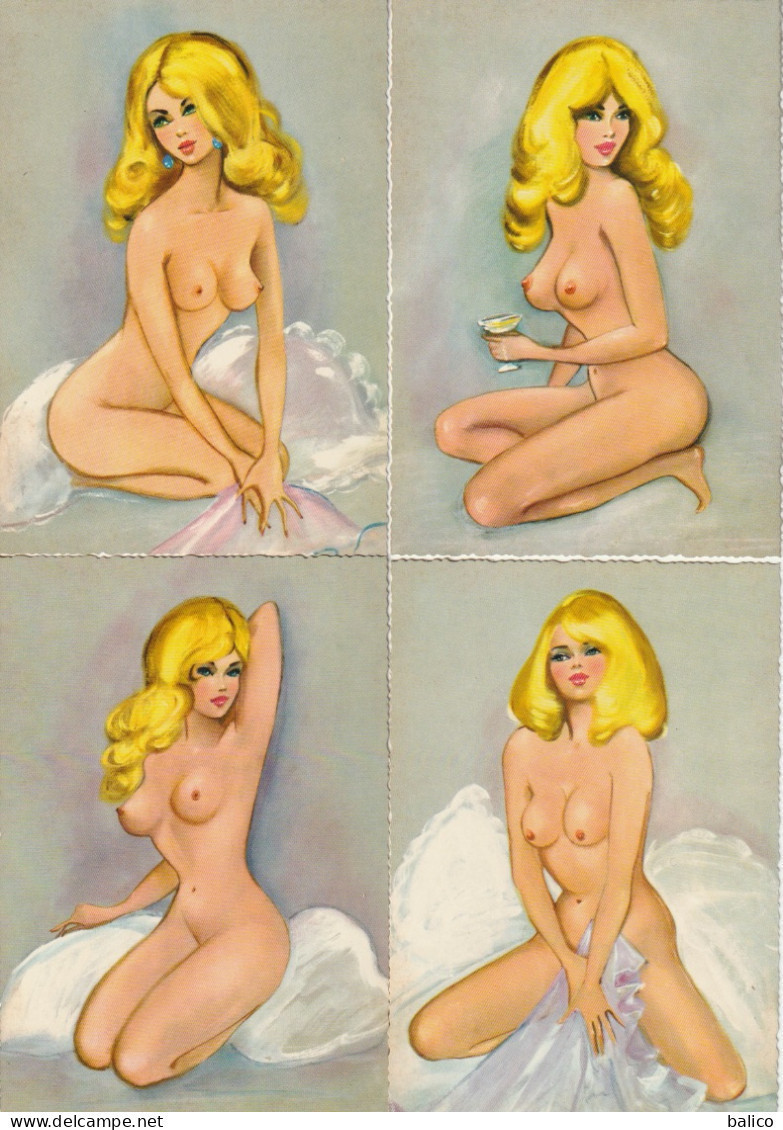 Pin-Ups  - 8 Cartes Postales   -   Années 55/60  Réf, 900/331 - Pin-Ups