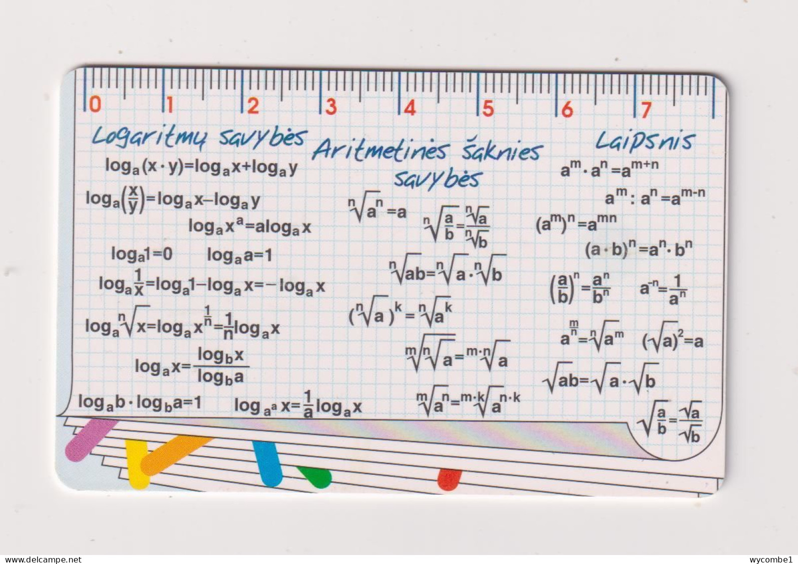 LITHUANIA - Mathematical Formulae Chip Phonecard - Lituanie