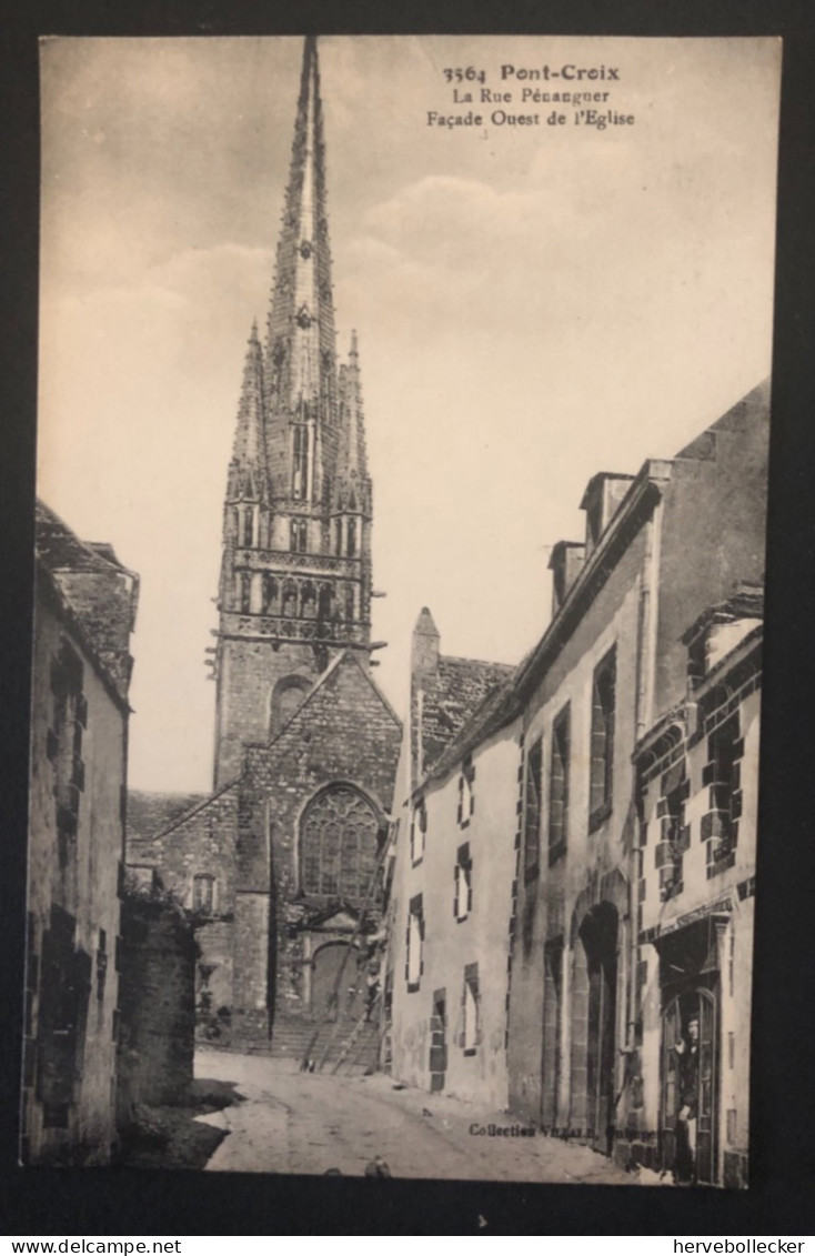 Pont Croix - La Rue Pénanguer - Façade Ouest De L'église - 29 - Pont-Croix